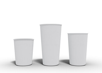  Coffee paper cup isolated mockup