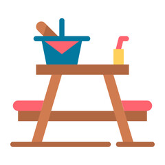 picnic flat icon