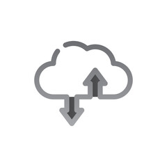 cloud two tone gradient icon