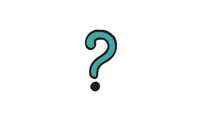 Hand drawn question mark icon isolated on a white background vector