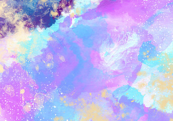 Fototapeta na wymiar Pastel purple pink blue watercolor abstract background