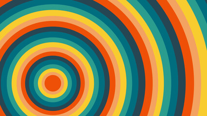 retro circular vintage abstract colorful background with circles © Emilie