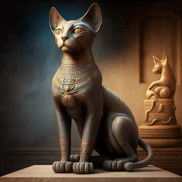 egyptian cat statue
