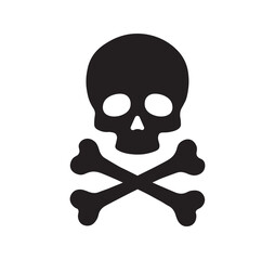 Skull vector design. Black skull design.