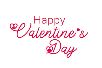 Happy Valentine's day text on transparent background. PNG file. 
