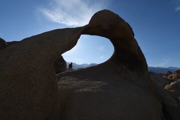 Natural Arch With Lone Figure