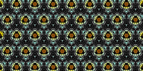 Colored and seamless African pattern, high definition (HD format), photo