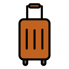 suitcase color line icon