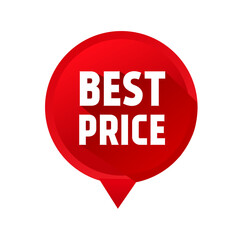 Best price banner vector speech bubble icon. Special offer, business concept. Flat icon design.