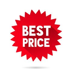 Best price banner speech bubble icon. Vector illustration on white background.