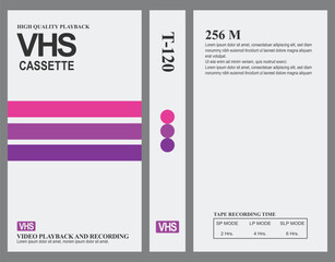 vhs cassete cover pink white template vector 90s nostalgia