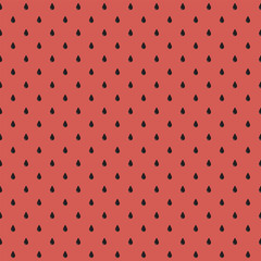Seamless pattern of red watermelon seeds elements. Minimalist style fruit themed poster, for media promotion, background, cover, decoration, banner, flyer design, print on food or drink packaging.