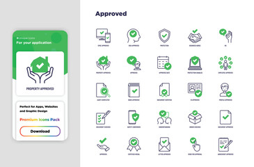 Approved thin line icons set: sync, idea, agreement, calendar date, employee, audit completed, document certified, profile, checklist, understanding. Modern vector illustration.