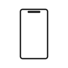 simple line smartphone icon vector