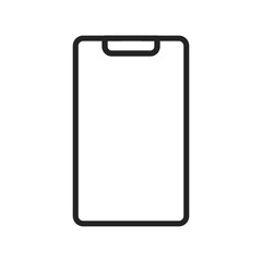 simple line smartphone icon vector