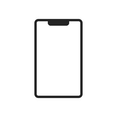 simple line smartphone icon vector