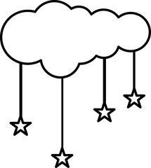 Cloud with hanging stars