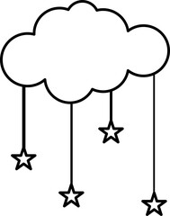 Cloud with hanging stars