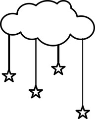 Cloud with hanging stars