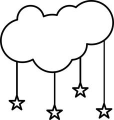 Cloud with hanging stars