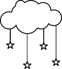 Cloud with hanging stars