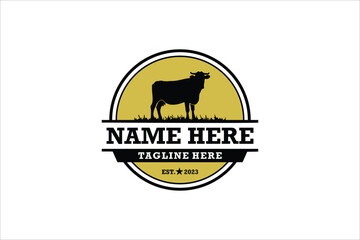 Vintage Cattle / Beef logo design inspiration