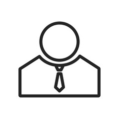 simple vector line user icon