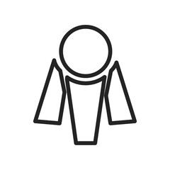 simple vector line user icon