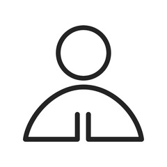 simple vector line user icon