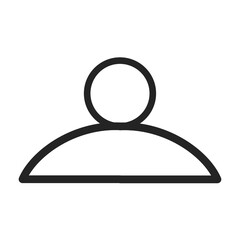 simple vector line user icon