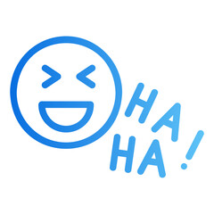 laugh gradient icon