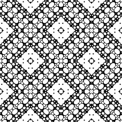 Vector pattern in geometric ornamental style. Black and white color.Seamless repeat pattern.Simple geo all over print block for apparel textile, ladies dress, fashion garment, digital wall paper.
