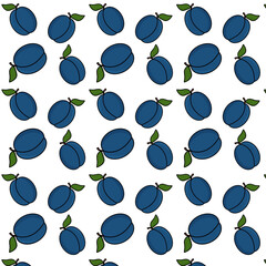 pattern with plums