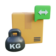 logistics delivery box icon 3d render illustration isolated transparent background
