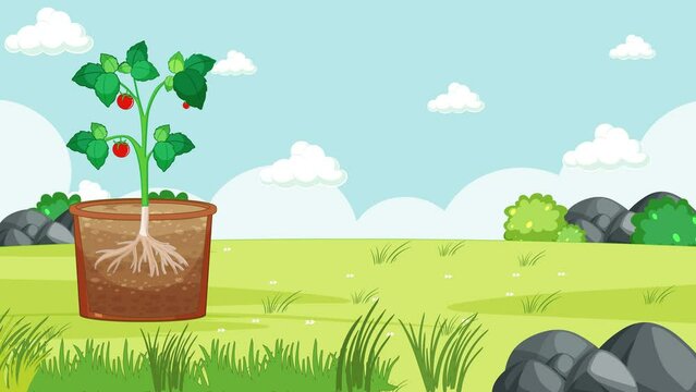 Parts of plant tomato fruit.