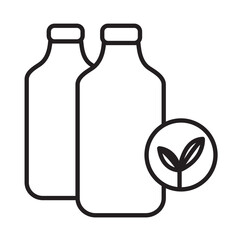 ECO BOTTLE design vector icon