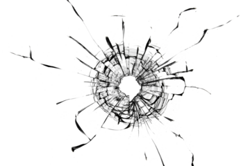 Broken window, background of cracked glass. Abstract texture on white background.