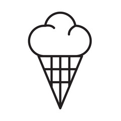 ICE CREAM CONE design vector icon