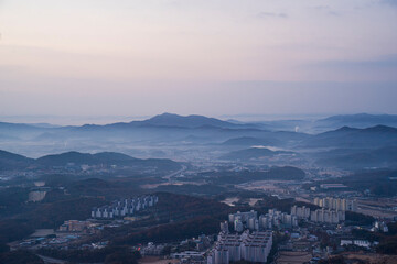 Obraz premium Landscape of Heukseong Mountain in Cheonan, Chungcheongnam-do, Korea