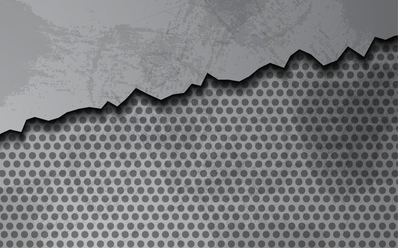 Abstract crack metal grunge with carbon background silver color