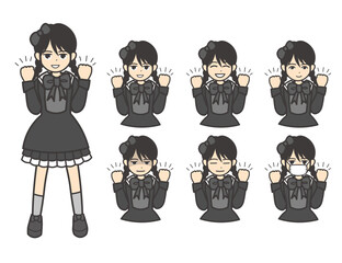 ゴスロリ ガッツポーズ 01