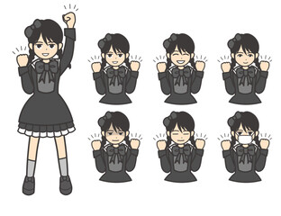 ゴスロリ ガッツポーズ 02