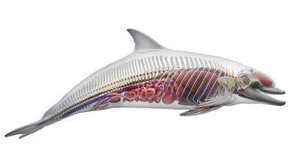3D rendered illustration of a dolphin's internal organs © Sebastian Kaulitzki