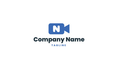 Letter N camera vector logo, videography, photography vector