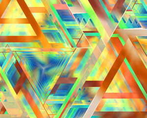 Pixel sorting, glitch art, data error. Colorful abstract background of diagonal lines.