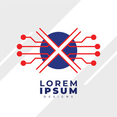 Flat design electronics logo, Logo with Technology Concept with gradient colors