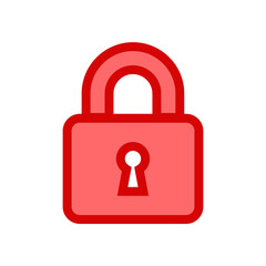 Icon of lock. Lock sign and symbol. Locked padlock icon.