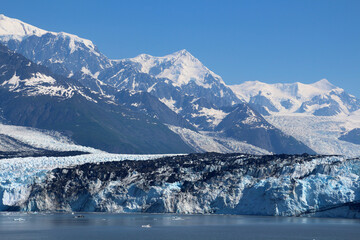 Fototapeta na wymiar Harvard Glacier is a large tidewater glacier in the Alaska's Prince William Sound