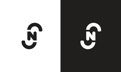 letter NS Logo, unique logo, black and white logo, premium elegant logo, Letter NS Vector	
