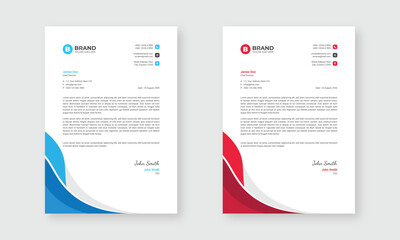 A4 business letterhead design template. Professional editable letterhead design layout.